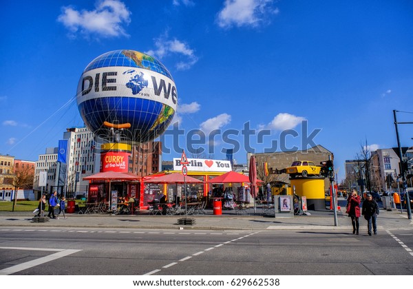 Berlin,\
Germany - March 18, 2017: Berlin trabi world museum close to\
Checkpoint Charlie. Iconic East German car and at Trabi World you\
can drive a trabant along the wall\
sights.