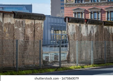 Berlin, Germany - March, 2020 : Berlin wall remains, once this wall cut off West Berlin from surrounding East Germany, including East Berlin