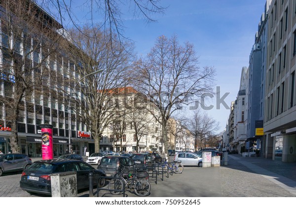 BERLIN,\
GERMANY- March 4,2017 : Street view March 4,2017 in Berlin,\
Germany. Berlin is the capital of Germany. With a population of\
approximately 3.5 million people.BERLIN,\
GERMANY