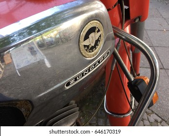 Berlin, Germany - May 11, 2017: Zuendapp Motorcycle. Zündapp Was A Major German Motorcycle Manufacturer Founded In 1917. The Company Collapsed In 1984