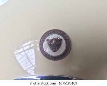 Berlin, Germany - May 13, 2017: Jaguar Coventry LTD. Car Emblem. Jaguar Is The Luxury Vehicle Brand Of Jaguar Land Rover, A British Multinational Car Manufacturer With Its Headquarters In Whitley