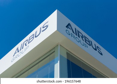 BERLIN, GERMANY - MAY 21, 2014: Office Airbus Group. Exhibition ILA Berlin Air Show 2014 