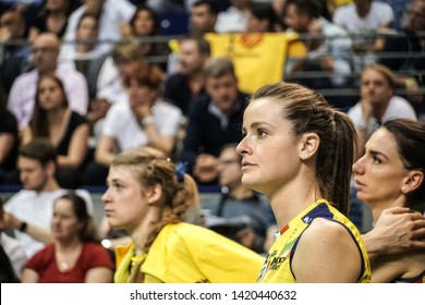 Berlin, Germany - May 21, 2019: Volleyball Player Marta Bechis, Part Of The Imoco Volley Conegliano, Italian Women's Volleyball Club, During The CEV Champions League Volley 2019 Super Final