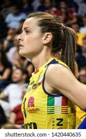 Berlin, Germany - May 21, 2019: Volleyball Player Marta Bechis, Part Of The Imoco Volley Conegliano, Italian Women's Volleyball Club, During The CEV Champions League Volley 2019 Super Final