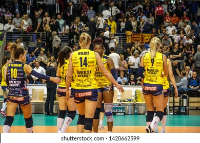 Berlin, Germany - May 21, 2019: Volleyball Players Of The Italian Women's Club Imoco Volley Conegliano During The CEV Champions League Volley 2019 Final