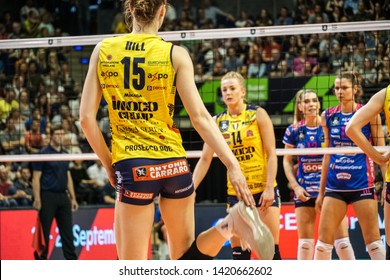 Berlin, Germany - May 21, 2019: Volleyball Players Of The Italian Women's Club Imoco Volley Conegliano During The CEV Champions League Volley 2019 Final