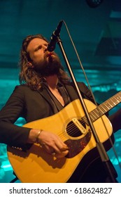 Berlin, Berlin / GERMANY - May 25, 2016: American Rock Band Father John Misty From Rockville, Maryland, With Its Vocalist Joshua Michael Tillman Giving A Live Concert In Berlin Astra Kulturhaus.