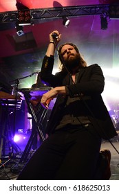 Berlin, Berlin / GERMANY - May 25, 2016: American Rock Band Father John Misty From Rockville, Maryland, With Its Vocalist Joshua Michael Tillman Giving A Live Concert In Berlin Astra Kulturhaus.