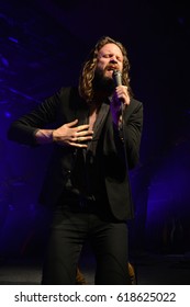 Berlin, Berlin / GERMANY - May 25, 2016: American Rock Band Father John Misty From Rockville, Maryland, With Its Vocalist Joshua Michael Tillman Giving A Live Concert In Berlin Astra Kulturhaus.