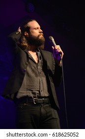 Berlin, Berlin / GERMANY - May 25, 2016: American Rock Band Father John Misty From Rockville, Maryland, With Its Vocalist Joshua Michael Tillman Giving A Live Concert In Berlin Astra Kulturhaus.