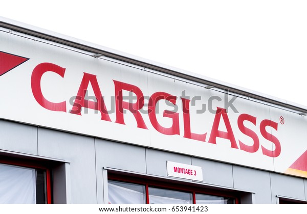 Berlin, Germany - May 25, 2017:\
Carglass sign. Auto glass company providing repair services for\
cars