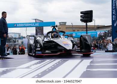 Berlin, Germany - May 25, 2019: Nissan E.dams Race Car Participating In The ABB FIA Formula E Street Racing Championship