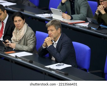 Berlin, Germany, October 13, 2022. The German Federal Minister Of Economics An Vice Chancellor, Dr. Robert Habeck, During The 60th Plenary Session Of The German Bundestag.