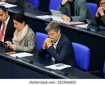 Berlin, Germany, October 13, 2022. The German Federal Minister Of Economics An Vice Chancellor, Dr. Robert Habeck, During The 60th Plenary Session Of The German Bundestag.