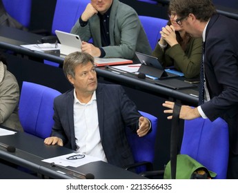 Berlin, Germany, October 13, 2022. The German Federal Minister Of Economics An Vice Chancellor, Dr. Robert Habeck, During The 60th Plenary Session Of The German Bundestag.