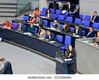 Berlin, Germany, October 13, 2022. The German Federal Minister Of Economics An Vice Chancellor, Dr. Robert Habeck, During The 60th Plenary Session Of The German Bundestag.