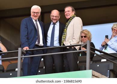 BERLIN GERMANY OLYMPIA STADIUM 27 Mai.2017 FUSSBALL  DFB-Pokal Finale Eintracht Frankfurt Vs Borussia Dortmund

President Frank-Walter Steinmeier, Martin Schulz, Former Chancellor Gerhard Schröder