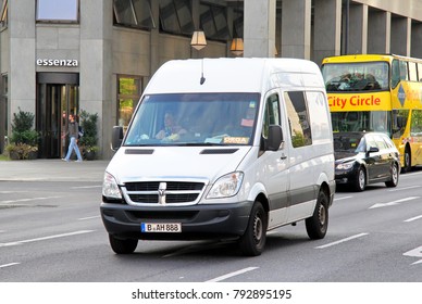 Berlin, Germany - September 12, 2013: Cargo And Passenger Van Dodge Sprinter In The City Street.