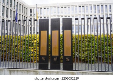 Berlin, Germany - September 29, 2022: Memorial Plaques At The Federal Ministry Of The Interior And Community In Berlin