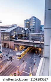 Berlin, Germany - September 3, 2021: Amazing View Over Friedrichstraße Train Station In Berlin At Down.