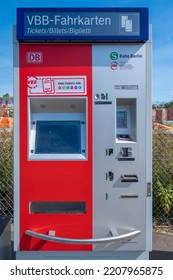 Berlin, Germany - September 4, 2022: Ticket Machine To Buy Tickets For Deutsche Bahn And Local Public Transport.