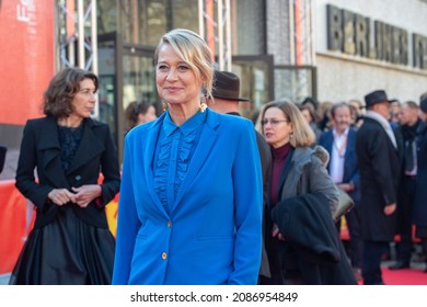 BERLIN, GERMANY-February 09, 2019: Danish actress Trine Dyrholm pose on the red carpet ahead of the premiere of the film "Brecht" at the 69th Berline film festival