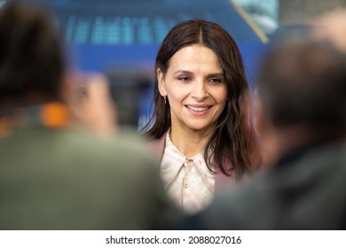 BERLIN, GERMANY-February 10, 2019: Juliette Binoche attends the "Who You Think I Am"  press conference during the 69th Berlinale International Film Festival