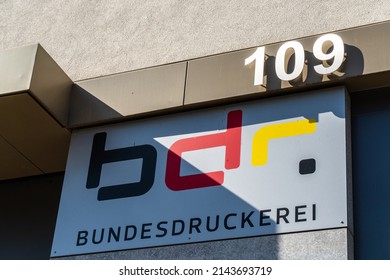 Berlin Kreuzberg, 2022: Bundesdruckerei (bdr) Produces Documents And Devices For Secure Identification, Banknotes, Stamps, Visas, Vehicle Documents, Tobacco Revenue Stamps And Electronic Publications.