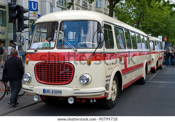 BERLIN - MAY 28: Bus Skoda 706 RTO\
(Karosa), the exhibition \