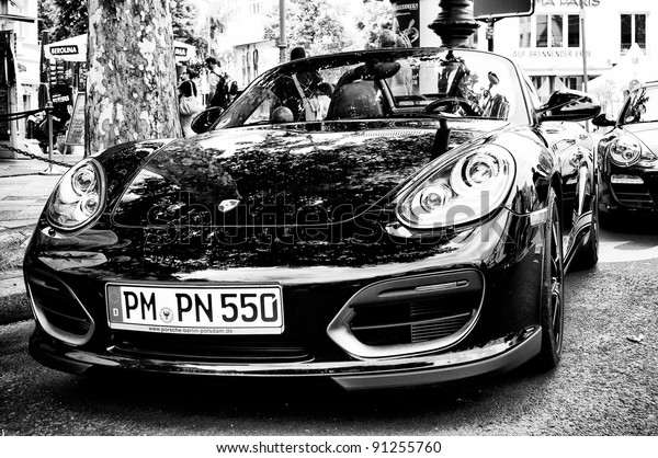 BERLIN - MAY 28: Car Porsche Cayman, the\
exhibition \