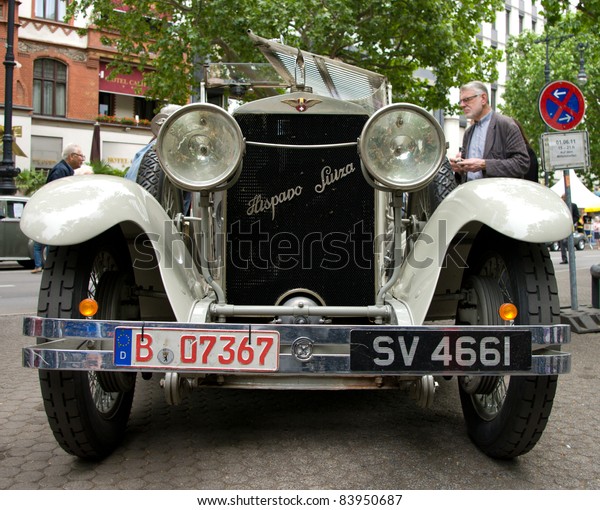 BERLIN - MAY 28: The Hispano-Suiza H6B\
Million-Guiet Dual-Cowl Phaeton 1924 on display at the exhibition\
\
