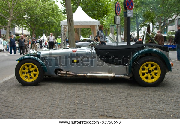BERLIN - MAY 28: The Lotus\
Seven 7F 1959 on display at the exhibition \