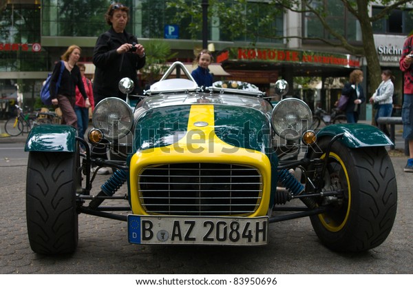 BERLIN - MAY 28: The Lotus\
Seven 7F 1959 on display at the exhibition \