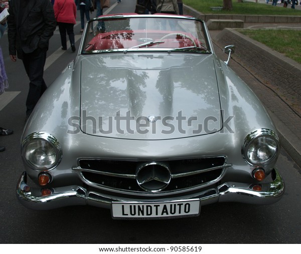 BERLIN - MAY 28: Roadster\
Mercedes-Benz W198 (300SL), the exhibition \