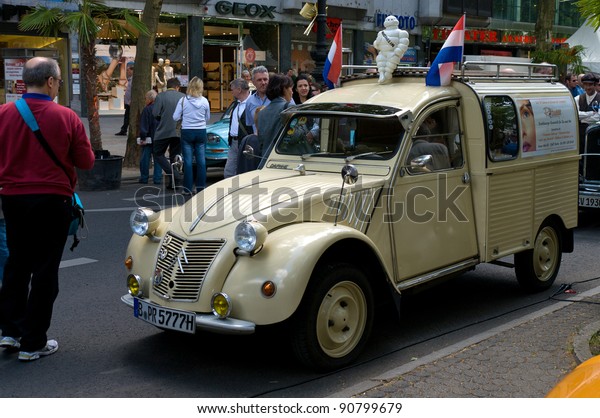 BERLIN - MAY 28: A small truck Citroen\
2CV, the exhibition \