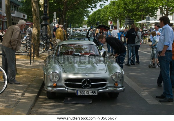 BERLIN - MAY 28: Sports coupe\
Mercedes-Benz W198 (300SL), the exhibition \
