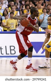 BERLIN - MAY 6: Paderborns Steven Wright At Basketball Bundesliga Match - Alba Berlin Vs Paderborn Baskets (82:65) At O2World May 6, 2009 In Berlin.