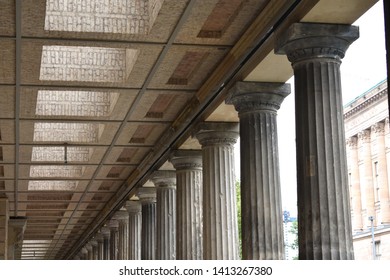 BERLIN, OCT 3/2018: Detail Of Restoration Work By David Chipperfield