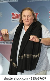 BERLIN - OCTOBER 01: Gerard Depardieu Attends The 'Asterix & Obelix God Save Britannia' Photocall At Hotel De Rome On October 1, 2012 In Berlin, Germany.