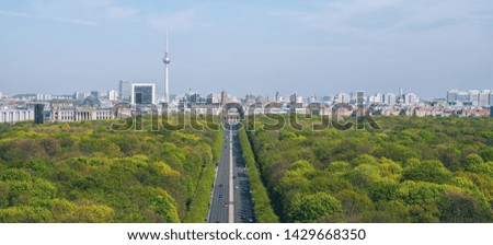 Similar – Image, Stock Photo Skyline Berlin. Panorama with zoo