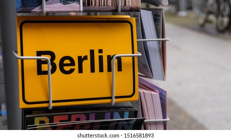 Berlin Postcards In Souvenir Shop