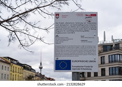 Berlin Prenzlauer Berg 2022: Information Board Of The Pankow District Office On The 