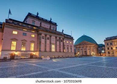 The Berlin State Opera And St. Hedwigs Cathedral At Dawn