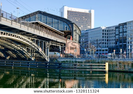 Similar – Image, Stock Photo Friedrichstraße Station and the Spree River