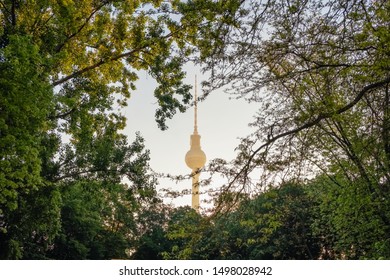 Berlin TV Tower At Summer In Berlin, Germany