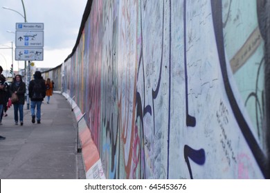 Berlin Wall At East Side Gallery. Berlin, Germany