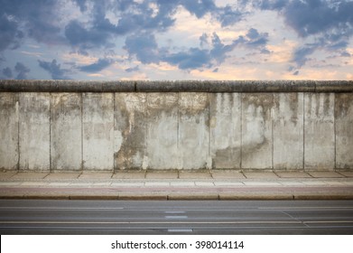 Berlin Wall in the evening