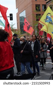 Berlin,Berlin,Germany - 01st Of May 2022 
Worker's Day Demonstrations In Berlin, Friedrichstraße.