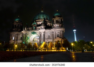 Berliner Dom At Night. Berlin, Germany.
