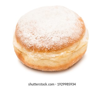 Berliner Doughnut Isolated Against White